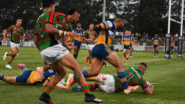 Corey Allan shows that Souths are blessed with plenty of backline depth.