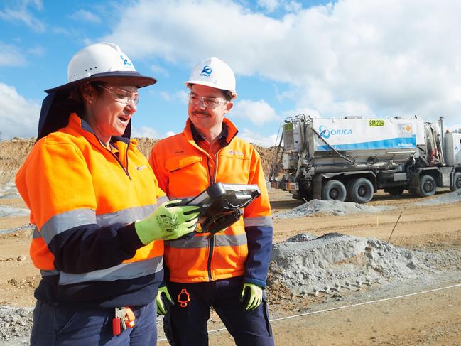 EMBARGO FOR THE GREEN LIST, 22 NOVEMBER 2024. Orica team on site. Photo: Supplied