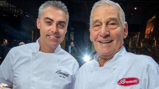 Giorgio Angele (right) is handing over chief pastry duties at Brunetti to Stephane Bordes. Picture: Jay Town