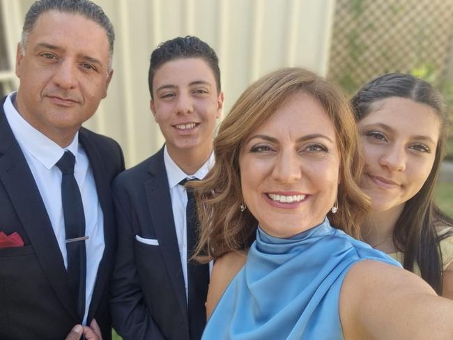 Daniel Mazzotta with his wife, Felicia and their two children Picture: Supplied