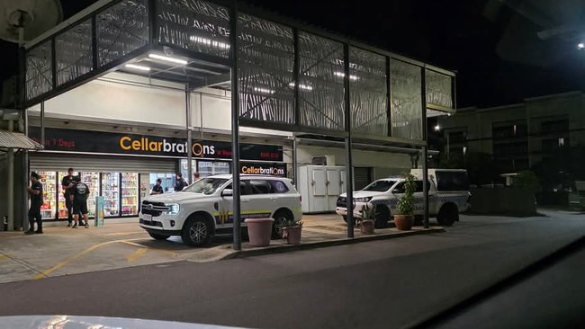 Karama bottle shop worker threatened with a knife on Monday night. Picture: Facebook