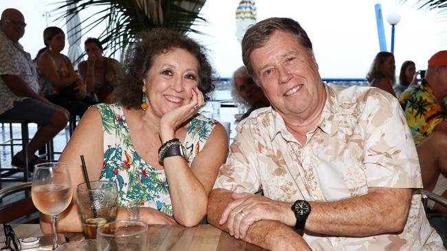 Karen Scott and Glynn Scott attend the Parrothead Party. Picture: Brendan Radke