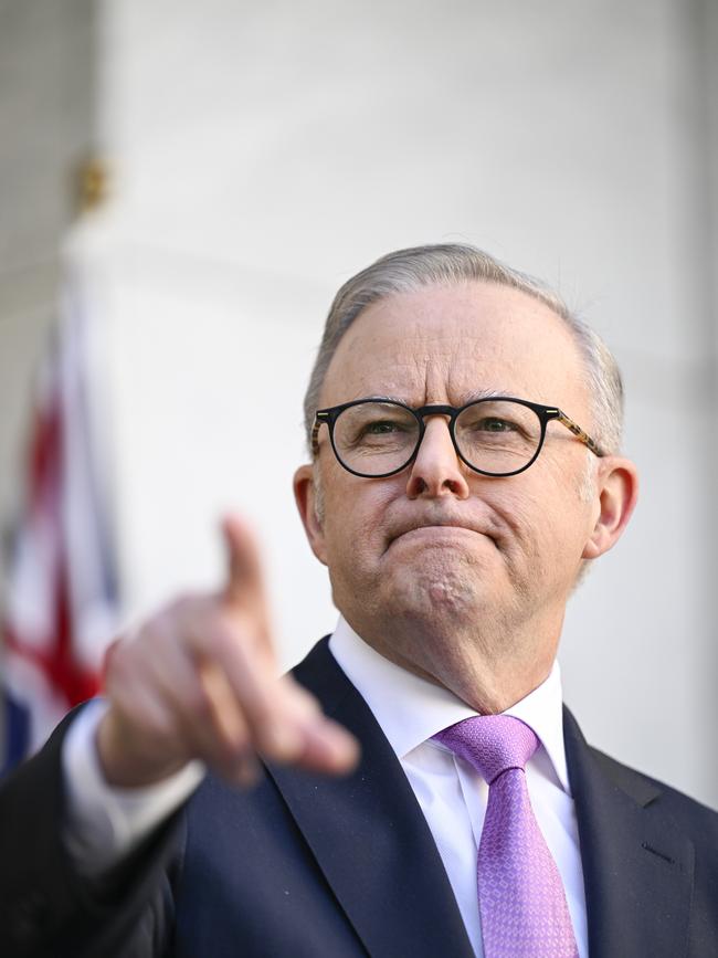 Anthony Albanese looks more confident than ever – and for good reason. Picture: NewsWire / Martin Ollman