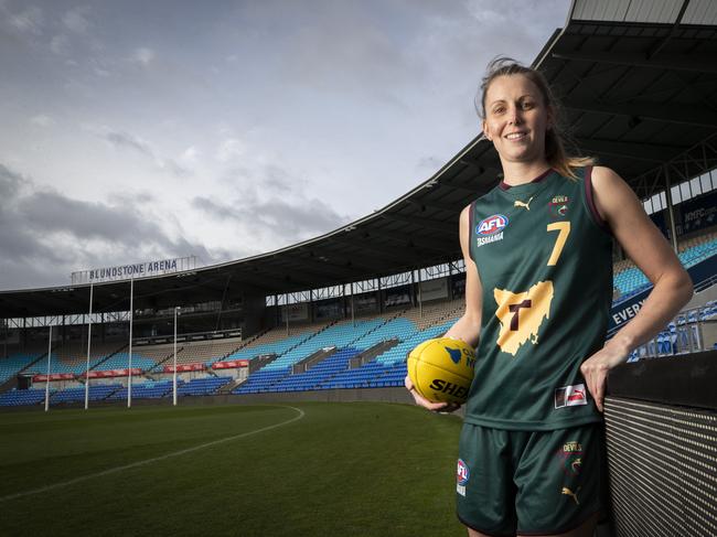 Tasmania Women's Captain Jacinta Limbrick at Blundstone Arena. Picture: Chris Kidd