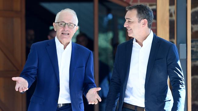 Steven Marshall with Prime Minister Malcolm Turnbull.