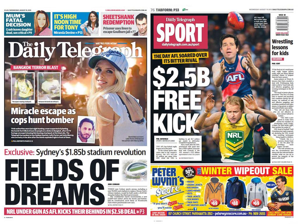 Our Daily & Sunday Telegraph front pages Daily Telegraph