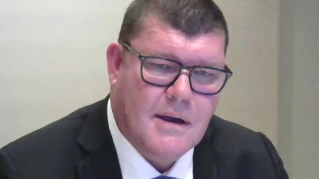 James Packer on his second day of testifying before the Crown casino inquiry.