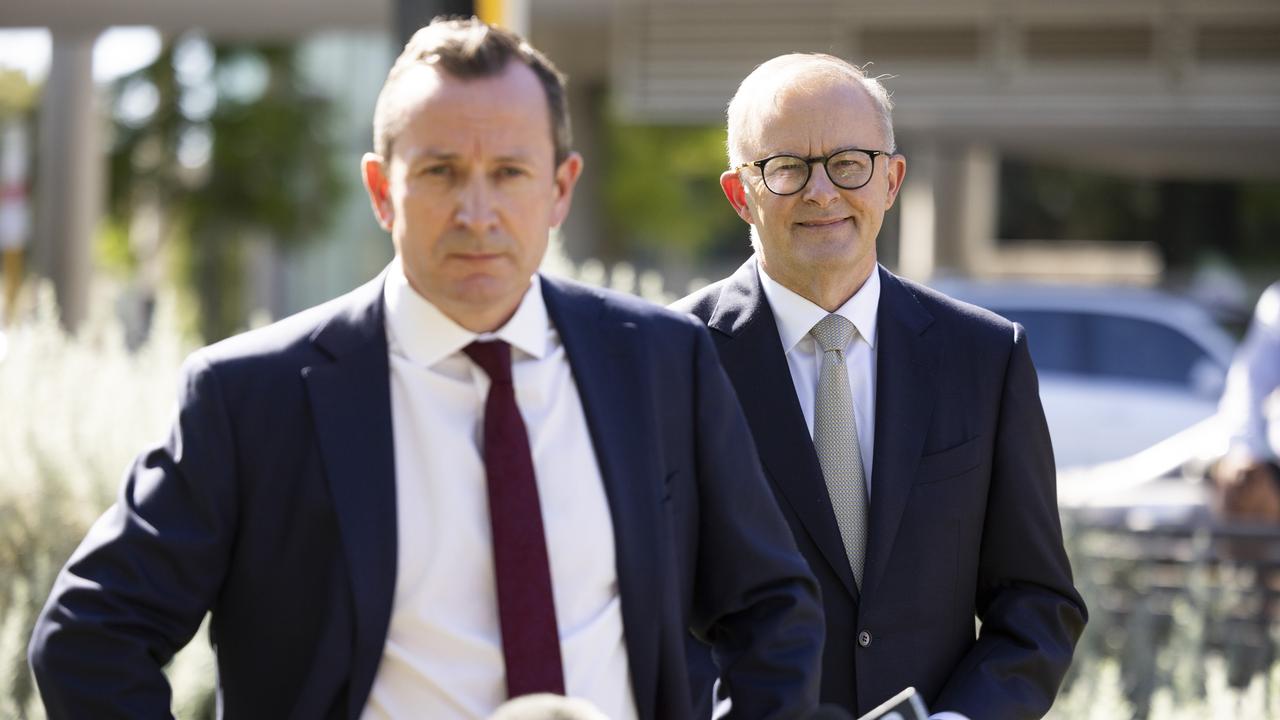 Mr Albanese and Mr McGowan are due to be out of isolation in time for Labor’s planned WA launch. (Photo by Matt Jelonek/Getty Images)