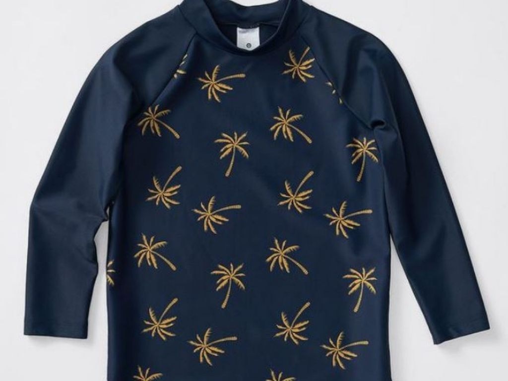 Target Long Sleeve Palm Print Rash Vest