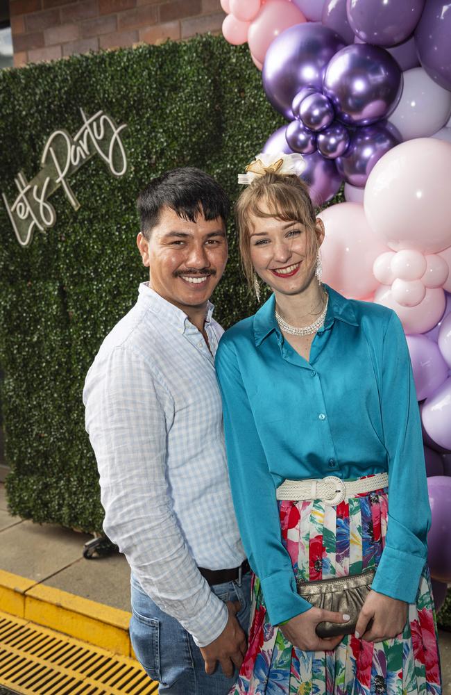 Murtaza Aziz Ahmad and Abigail Muller at Weetwood raceday at Clifford Park, Saturday, September 28, 2024. Picture: Kevin Farmer