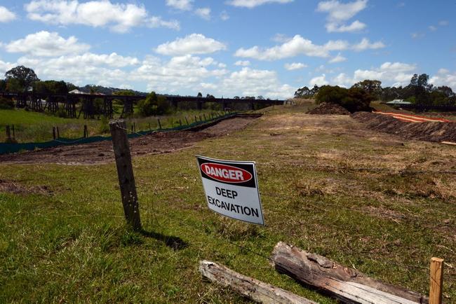 Excavation in North Lismore, on Dunoon Road near the showground. Photo Cathy Adams / The Northern Star. Picture: Cathy Adams