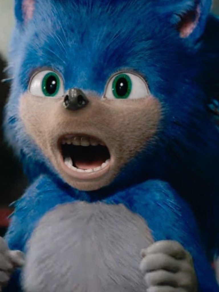 The new look Sonic the Hedgehog.