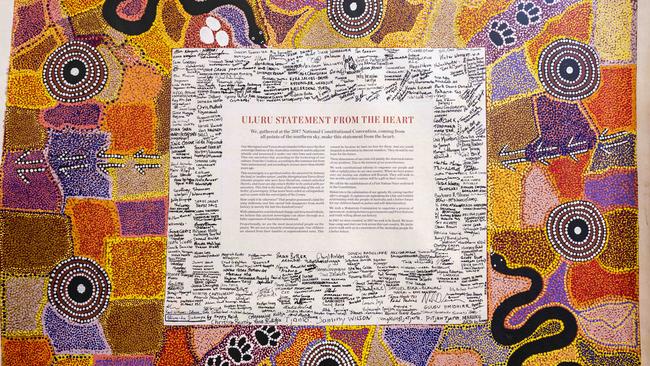 The Voice to Parliament came from the Uluru Statement from the Heart, signed by Indigenous Australians from across the country. Picture: NCA NewsWire / Martin Ollman