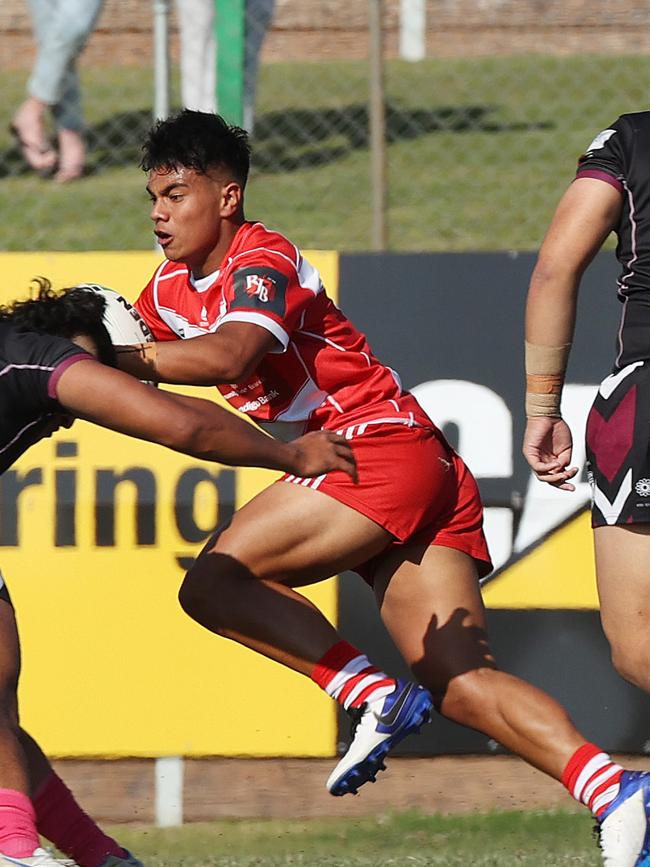 Palm Beach Currumbin SHS’s Keano Kini. Club. Picture: Liam Kidston.