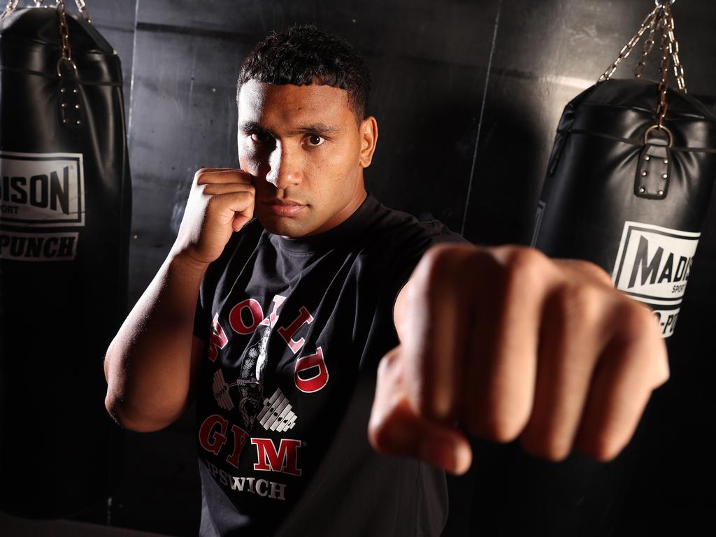 Tevita Pangai Jr will thrown down on the same card as Australian boxing sensation Paulo Aokuso. Picture: Liam Kidston