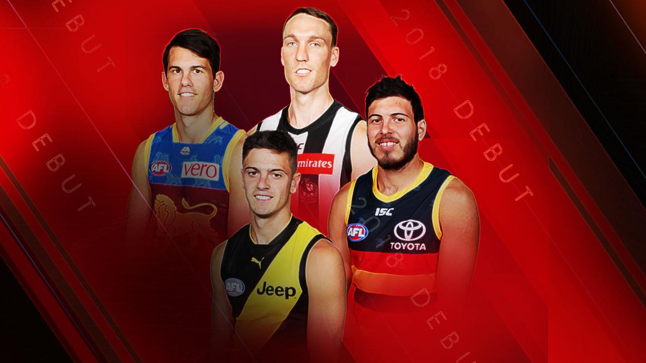 AFL players yet to debut: Brandon Starcevich (Brisbane), Jack Madgen (Collingwood), Patrick Naish (Richmond) and Ben Jarman (Adelaide).