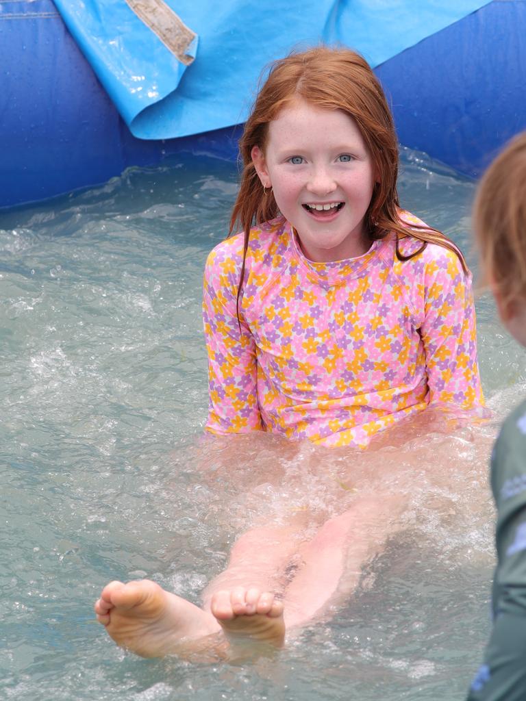 Lilly on the water slide. Picture: Mark Wilson.