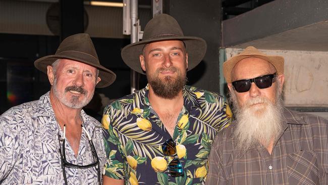 Steve Edwards, Luke Tisdale and David Tisdale at the 2023 Darwin Cup Carnival Guineas Day. Picture: Pema Tamang Pakhrin