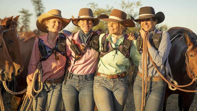 The Ford sisters – Tia, Shae, Pippa and Tess – have spent their lives on cattle stations across northern Australia, the bulk of that time in the Kimberley. Picture: Stacey Ford Photography