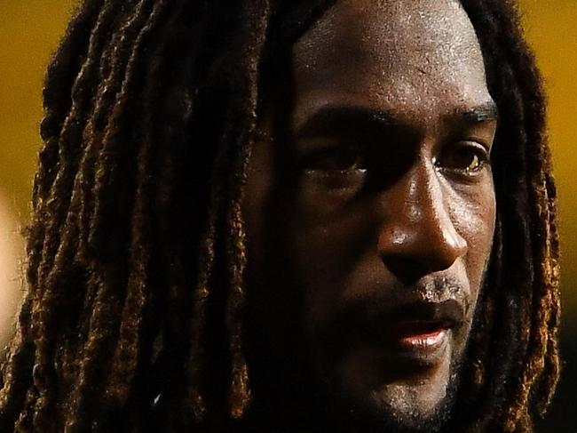 PERTH, AUSTRALIA - AUGUST 19: Nic Naitanui of the Eagles directs his players during the 2016 AFL Round 22 match between the West Coast Eagles and the Hawthorn Hawks at Domain Stadium on August 19, 2016 in Perth, Australia. (Photo by Daniel Carson/AFL Media/Getty Images)