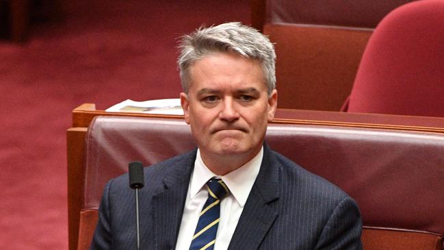 Mathias Cormann is delaying the vote on company tax cuts. Picture: AAP.