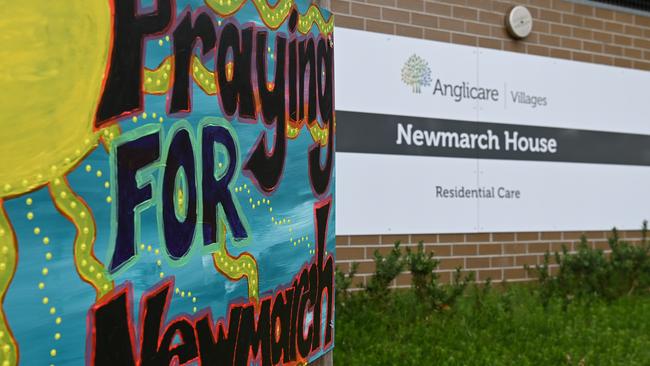 The entrance to Newmarch House in Sydney’s west. Picture: AAP