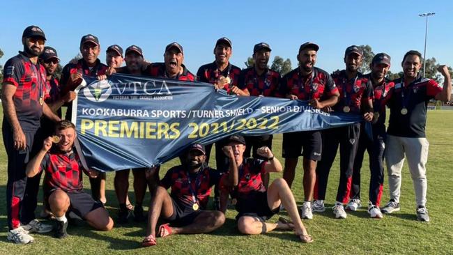 Haig Fawkner celebrates its VTCA premiership.