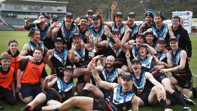 Cygnet celebrate after winning the SFL grand final in 2024 . Picture: Nikki Davis-Jones