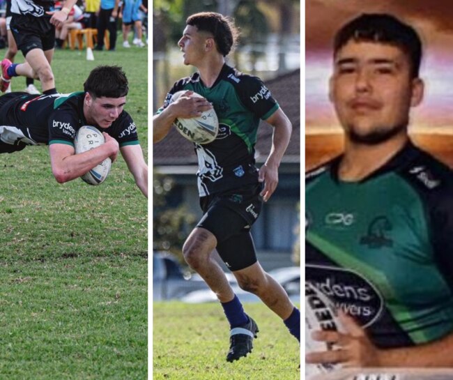 Rhys Del-Grande, Hadi Abou Chaz and Lucas Crowley of Milperra Colts