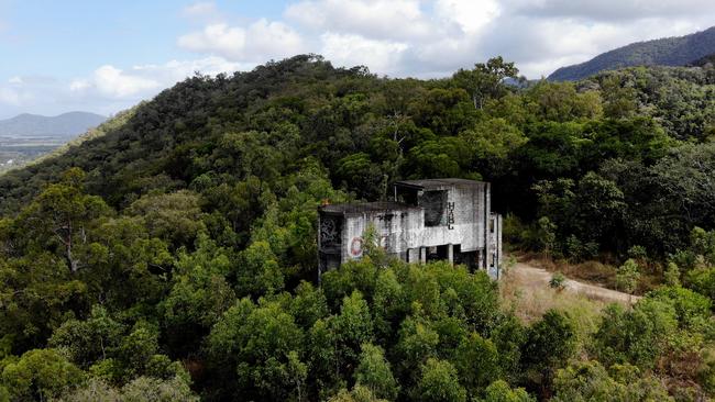 The unfinished house on top of the hill behind Trinity Beach. Picture: Stewart McLean