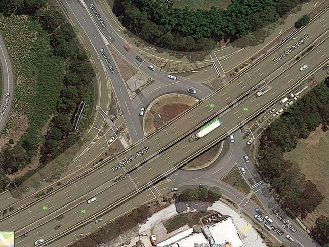 Australia's “worst” roundabout, at Olympic Park. Pictured at a rare quiet moment.