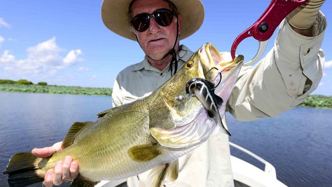 Once upon a time Territorian and now confirmed Queenslander Dick Eussen with a chunky Corroboree barra.