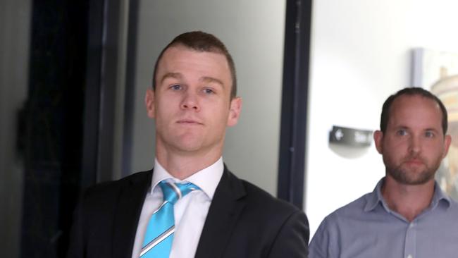 A sombre Robbie Gray after his appeal to the tribunal on Tuesday. Picture: AAP Image/Dean Martin