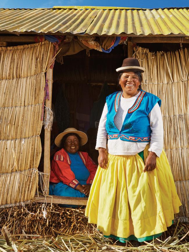 Uros women welcoming visitors. Picture: Richard James Taylor.