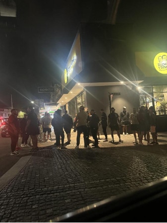 The incident occurred outside a Guzman y Gomez.