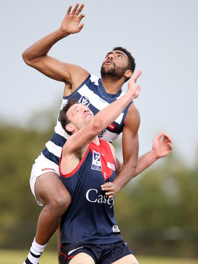 Esava Ratugolea in action for Geelong’s VFL team. Picture: Michael Klein