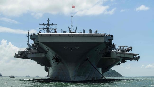 The USS Ronald Reagan is expected to dock in Brisbane in the coming days. Picture: AFP