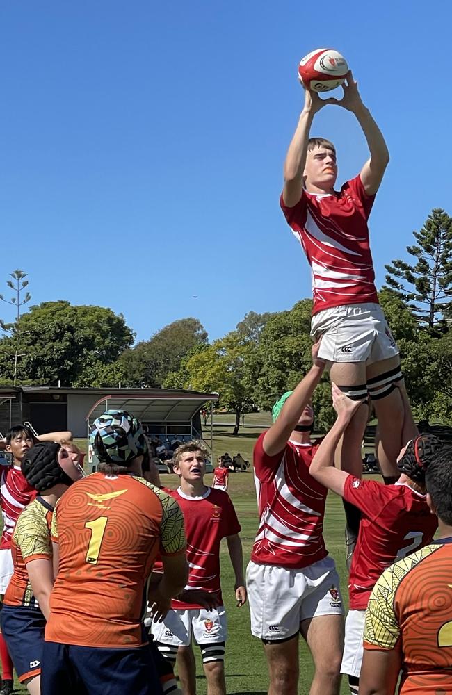 St Paul's secure ball in the TAS rugby clash.