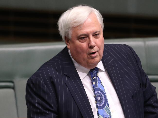 Question Time in the House of Representatives in Parliament House in Canberra. Clive Palmer, during Question Time in the House of Representatives in Parliament House Canberra. Pic by Gary Ramage