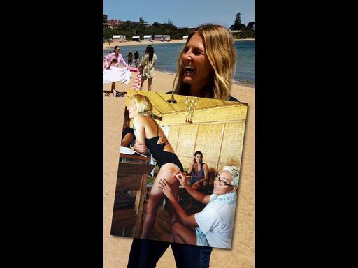 Surfer Steph Gilmore looks over her Instagram moments