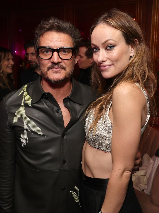 Olivia Wilde with Pedro Pascal at the CAA Pre-Oscar Party at Sunset Tower Hotel. Picture: Randy Shropshire/Getty Images for CAA