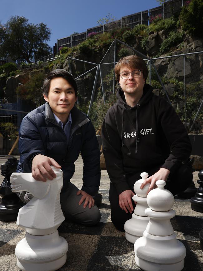 Zach Lim and Jack Sarkisian who will both play at the festival. Preview to Huon Valley Chess Festival. Picture: Nikki Davis-Jones