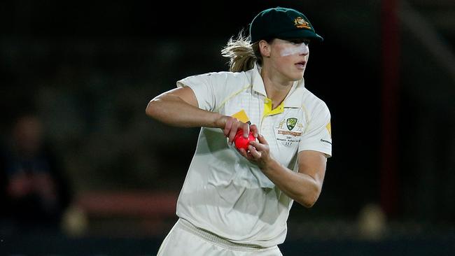 Ellyse Perry of Australia fields during day four of the Women's Test match between Australia and England. (Pic: Jason McCawley/Getty)