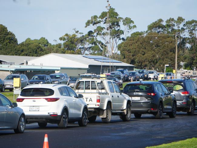 Country Covid testing line forced to go bush