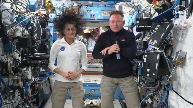 Veteran astronauts Butch Wilmore and Suni Williams arrived at the ISS in June last year aboard Boeing’s Starliner. Picture: AFP