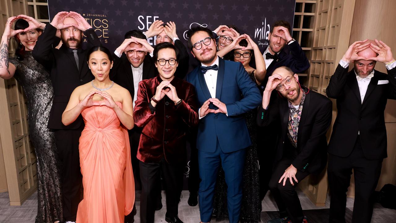 Everything Everywhere cast at the Critics Choice Awards. Picture: Matt Winkelmeyer/Getty Images for Critics Choice Association