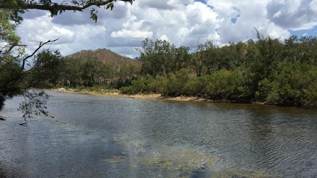 Urannah Creek, site of proposed Urannah Dam, west of Mackay.