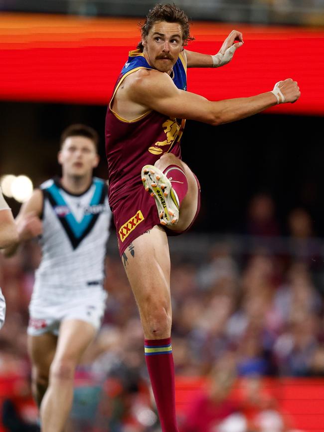 The star tall marches to the beat of his own drum, says Lions CEO Greg Swann. Picture: Michael Willson/AFL Photos