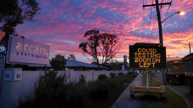 Arcare Maidstone Aged Care has no recorded any further cases after a 99-year-old resident tested positive on Monday. Picture: David Crosling