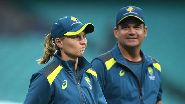 Meg Lanning said Matthew Mott’s departure was a ‘huge’ blow. Picture: AAP Image/Dan Himbrechts